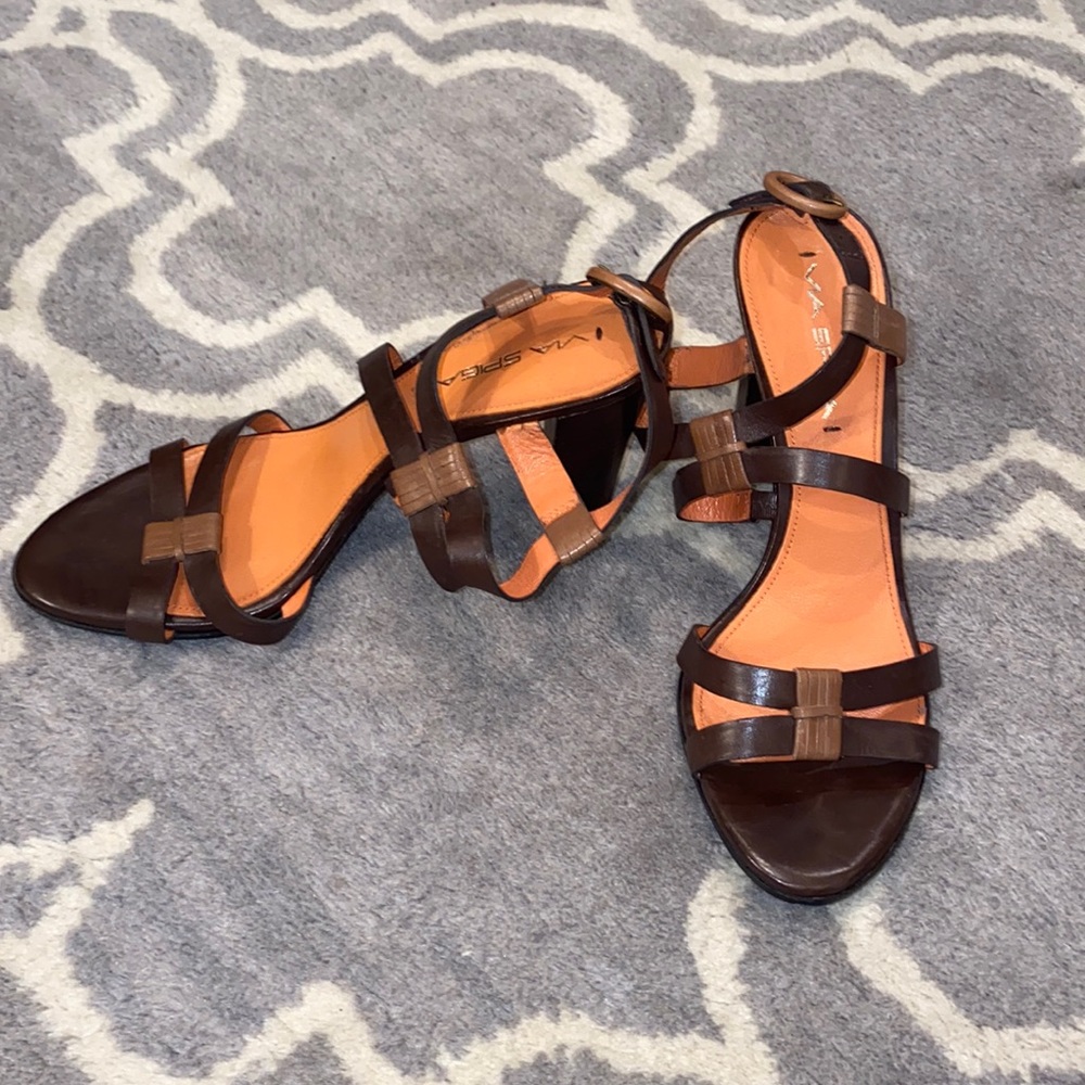 Via Spiga Brown leather Heels size 8